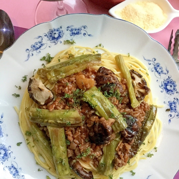 ☆★焼き茄子のミートソースパスタ♪★☆